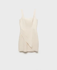 Mango Women's Short Linen Dress