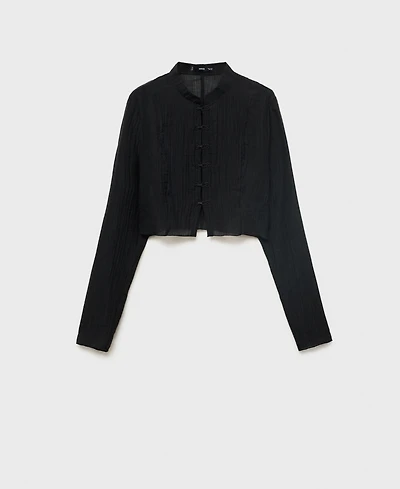 Mango Women's Toggle Closures Lyocell Blouse