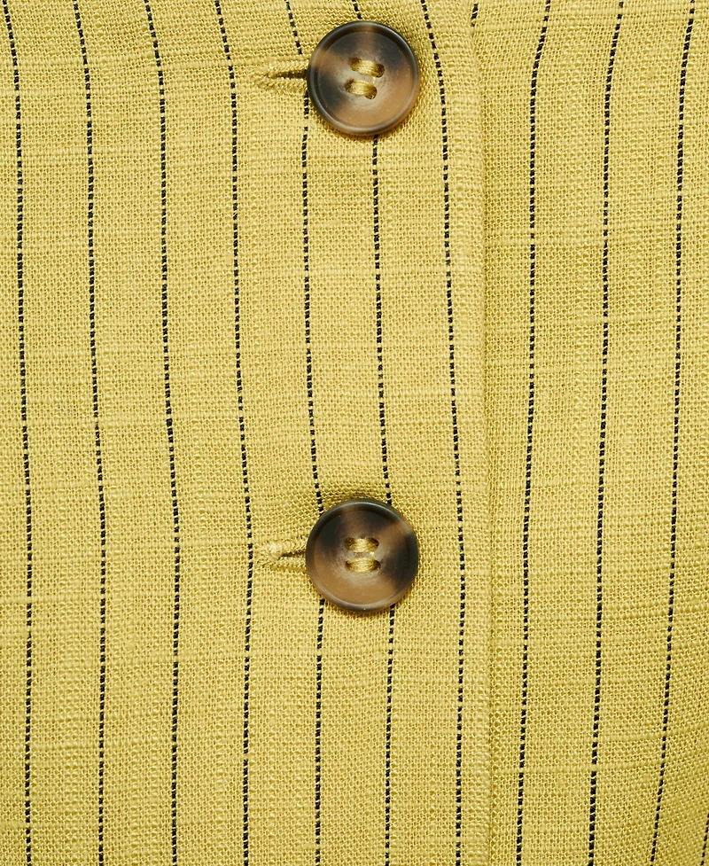 Mango Women's Buttons Striped Top