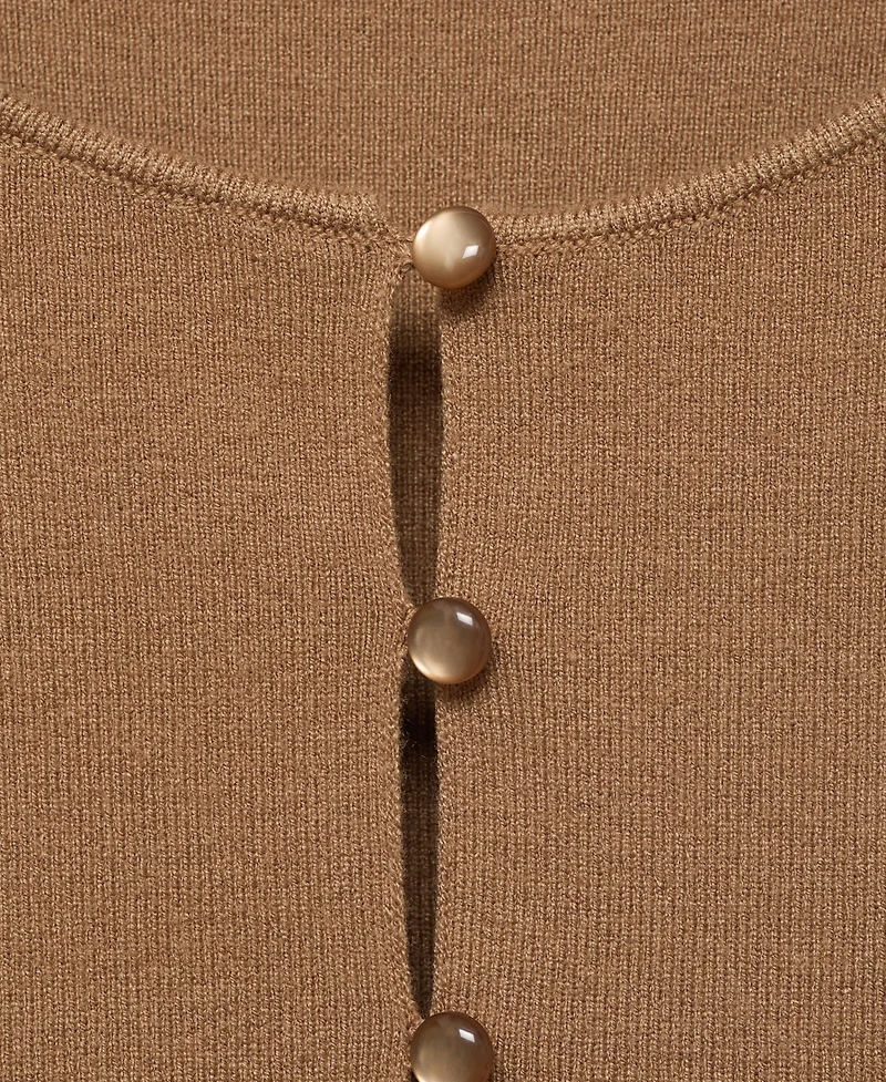 Mango Women's Buttoned Fine-Knit Vest