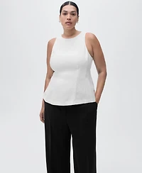 Mango Women's Straight Mid-Rise Pants