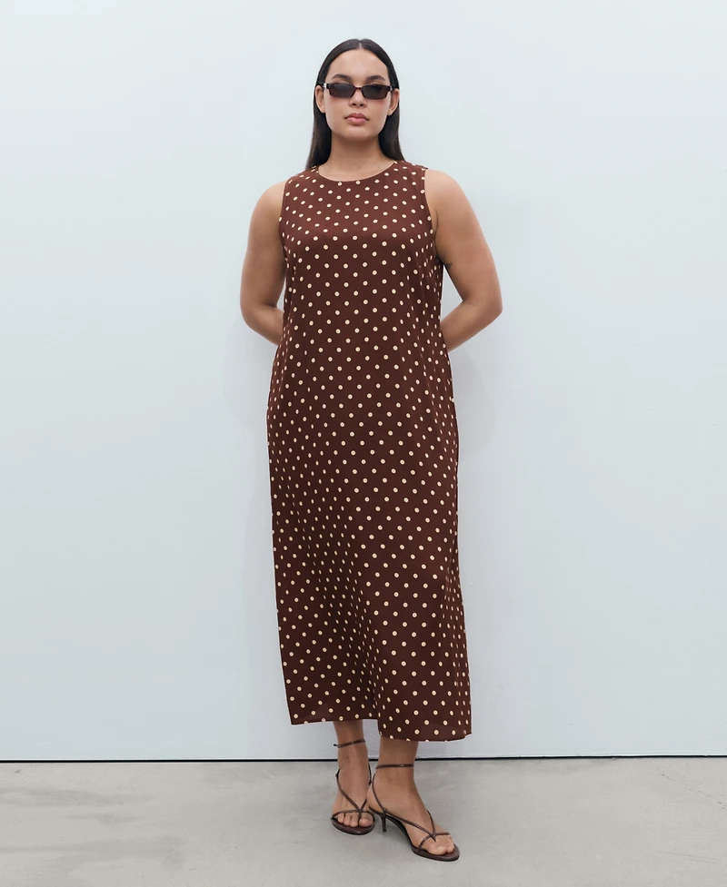 Mango Women's Polka Dot Midi Dress