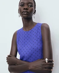 Mango Women's Polka Dot Midi Dress