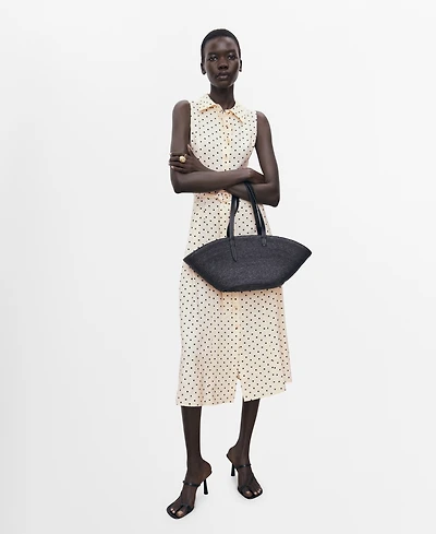 Mango Women's Polka Dot Shirt Dress