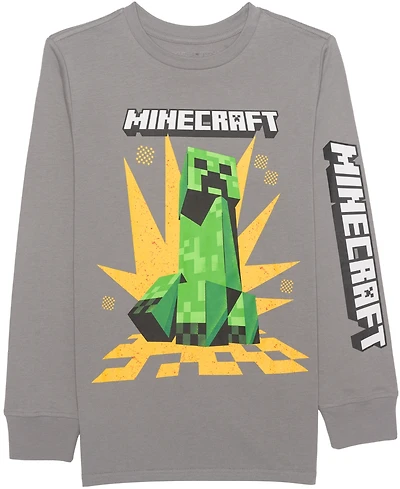 Minecraft Big Boys Hostile Behavior Long Sleeve T-Shirt