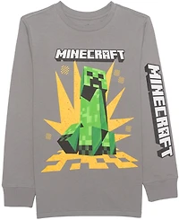 Minecraft Big Boys Hostile Behavior Long Sleeve T-Shirt