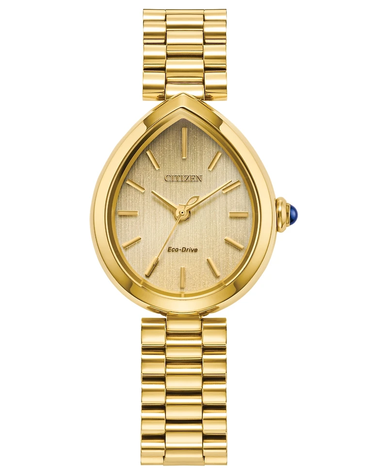 Citizen Women's Eco-Drive Classic Rainell Gold-Tone Stainless Steel Bracelet Watch, 26mm