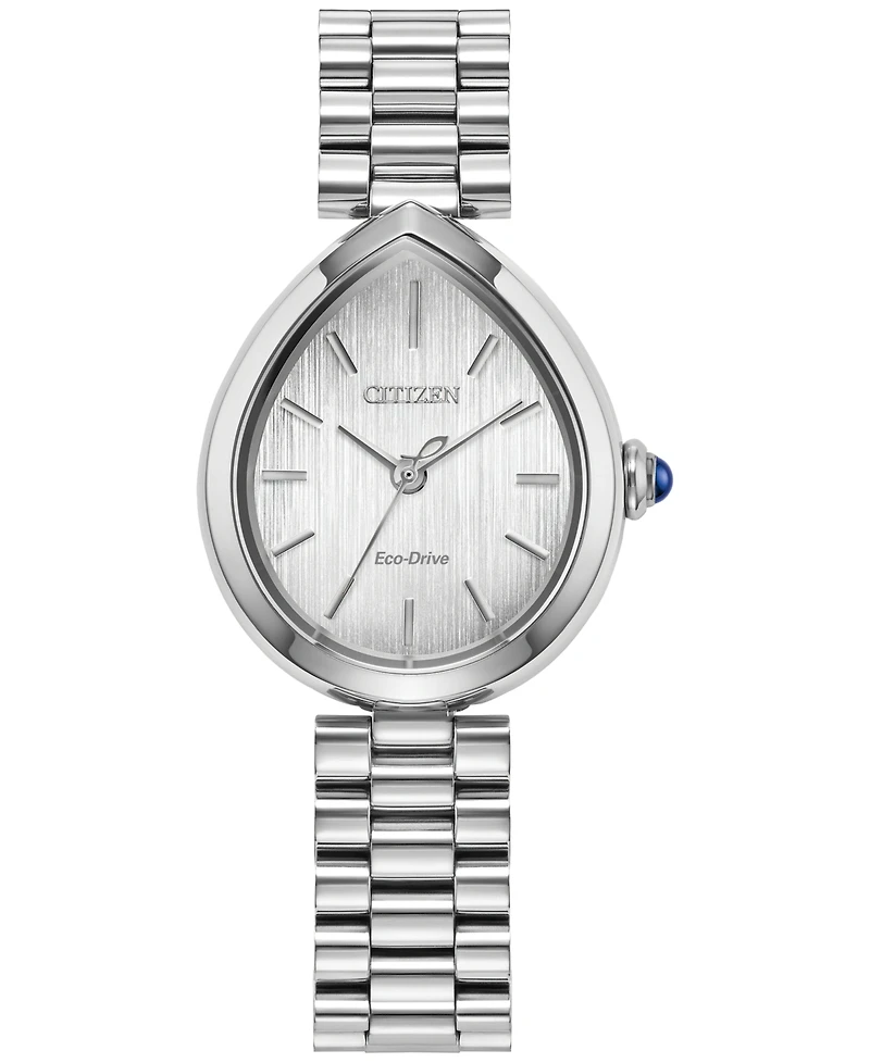 Citizen Women's Eco-Drive Classic Rainell Silver-Tone Stainless Steel Bracelet Watch, 26mm