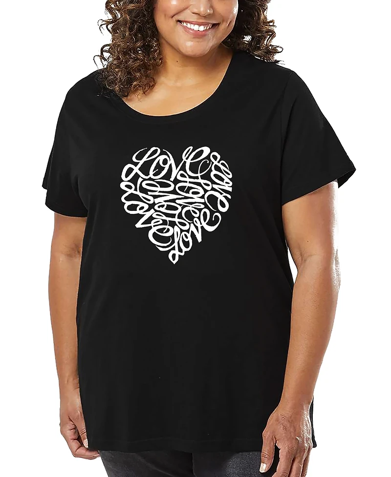 La Pop Art Plus Love Word T-Shirt