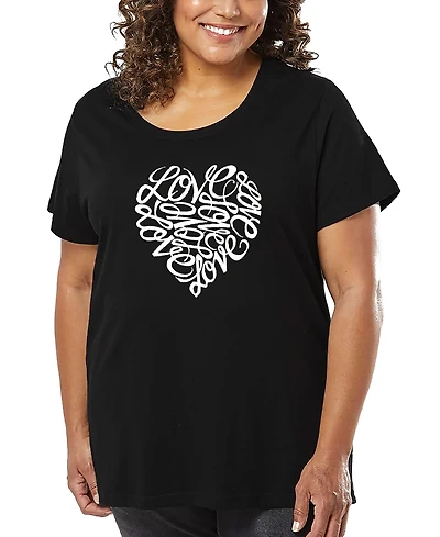 La Pop Art Plus Love Word T-Shirt