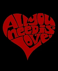 La Pop Art Plus All You Need Is Love Word T-Shirt