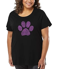 La Pop Art Plus Xoxo Dog Paw Word T-Shirt