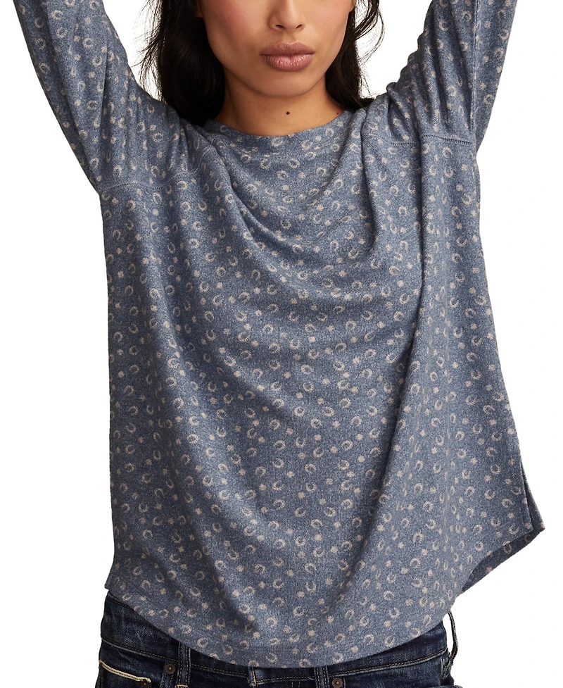 Lucky Brand Women's Cloud Long Sleeve Crew Neck Sweater