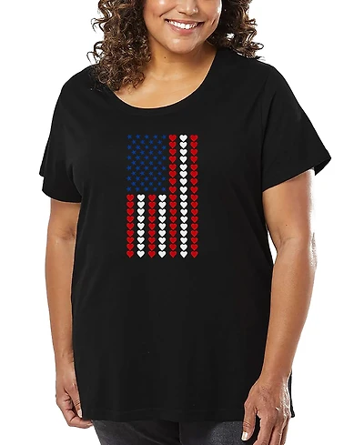 La Pop Art Plus Heart Flag T-Shirt