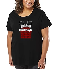 La Pop Art Plus Chimney Santa Word T-Shirt