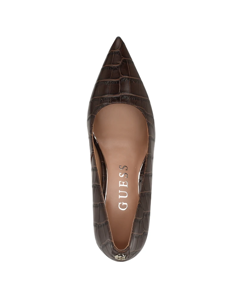 Guess Women's Prindy Square Topline Pointed Toe Pumps