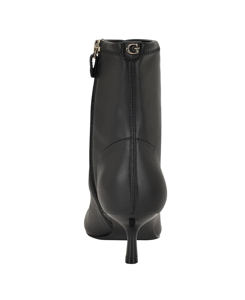 Guess Women's Yanka Pointed Toe Kitten Heel Dress Booties
