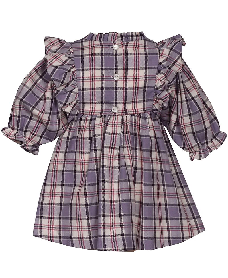 Bonnie Baby Girls Smocked Plaid Dress
