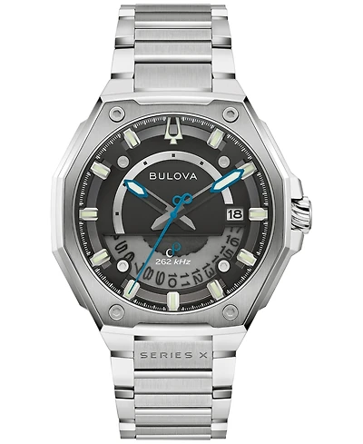 Bulova Men's Luxury Series X Hpq Precisionist Silver-Tone Stainless Steel Bracelet Watch 42mm