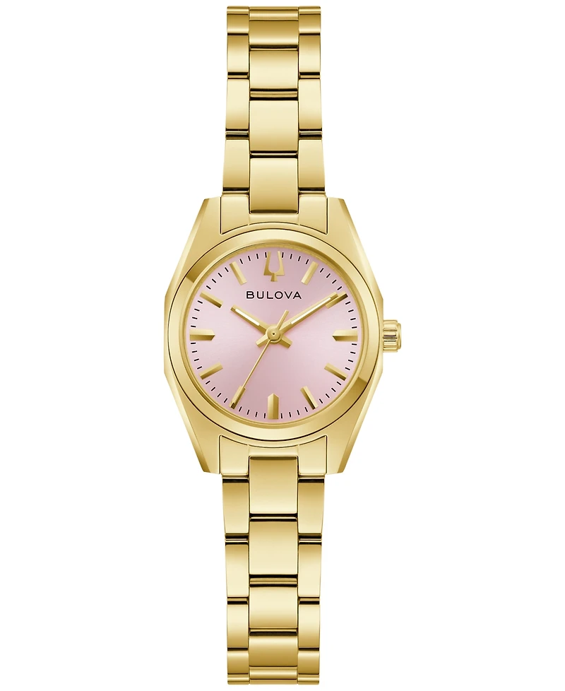 Bulova Women's Classic Surveyor Gold-Tone Stainless Steel Bracelet Watch 22.7mm