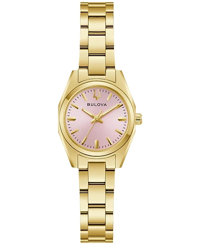 Bulova Women's Classic Surveyor Gold-Tone Stainless Steel Bracelet Watch 22.7mm