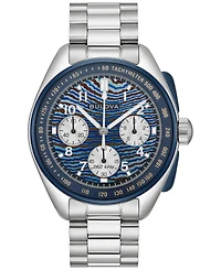 Bulova Men's Limited Edition 150th Anniversary Heritage Lunar Pilot Chronograph Silver-Tone Stainless Steel Bracelet Watch 43.5mm