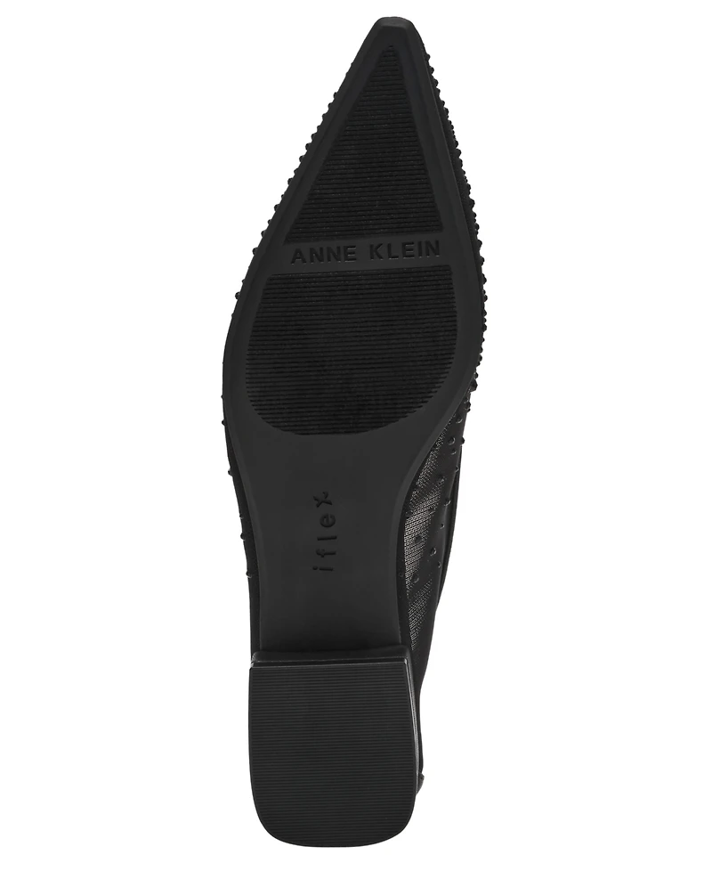 Anne Klein Women's Carisle-c Embellished Pointed Toe Flats
