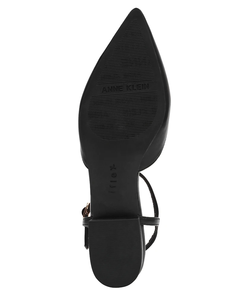 Anne Klein Women's Emily T-Strap Slingback Flats