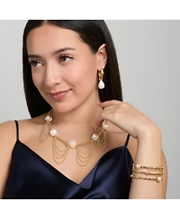 Bcbg Oversized Pearl Chain Necklace