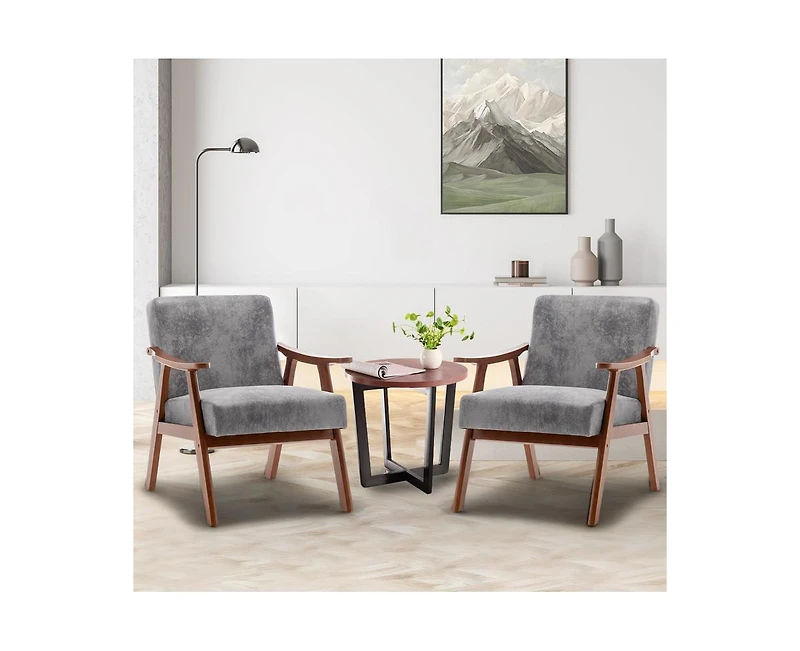Casainc Mid-Century Modern Chair with Solid Wood Frame