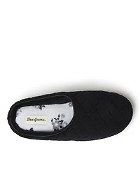 Dearfoams Women's Leslie Quilted Microfiber Terry Memory Foam Clog House Slipper
