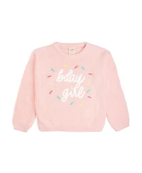 Sweet Wink Little and Big Girls Birthday Girl Sprinkle Knit Sweater
