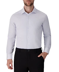 Victor Emmanuel Men's Geometric Print Spread Collar Dress Shirt