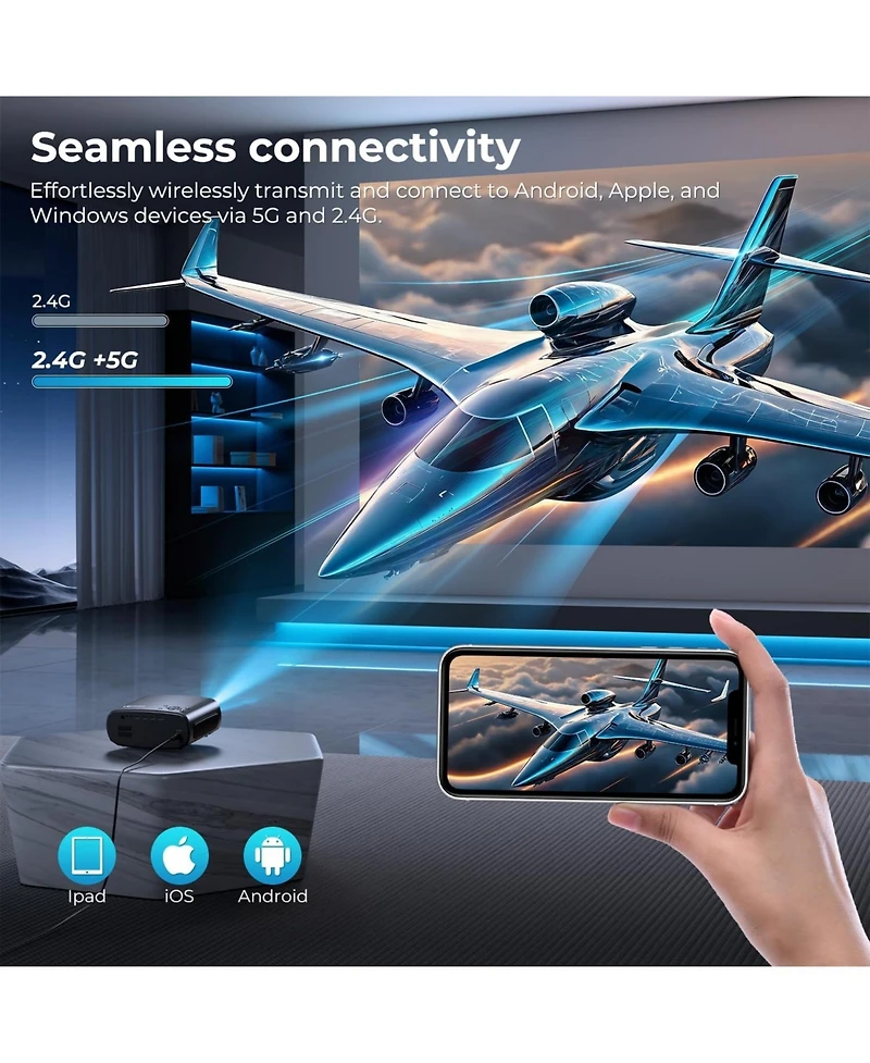 Elephas Projector with WiFi & Bluetooth