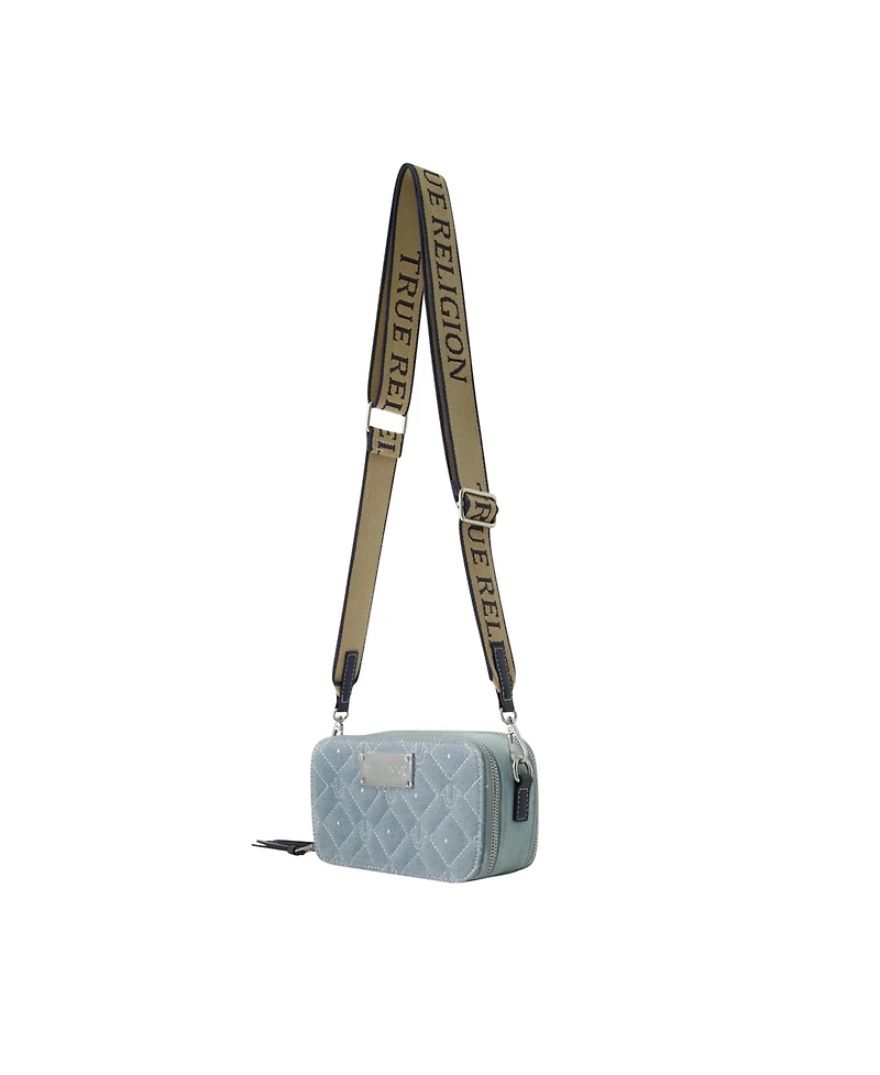 True Religion Studded Denim Camera Bag