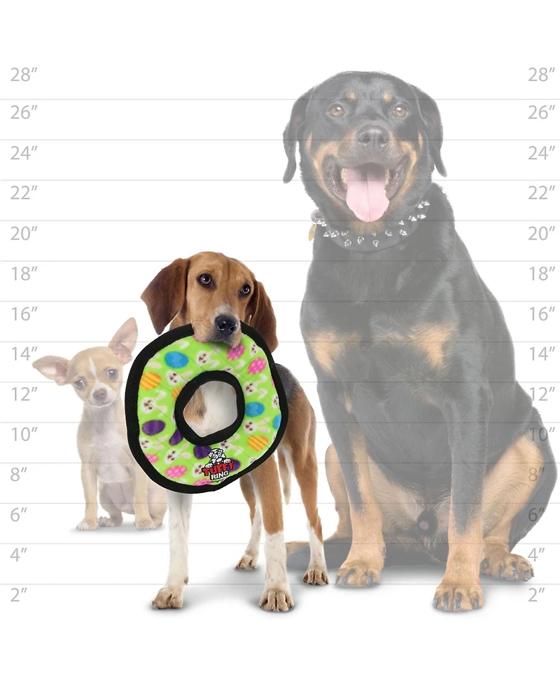 Tuffy Holiday Medium Ring Egg. Dog Toy
