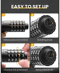 Urbanmax Bike Lock Cable with Combination, High Security Anti-Theft Lock for Bikes and Scooters