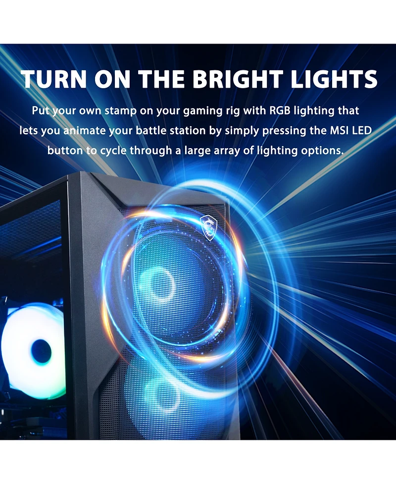Msi Aegis Z2 Gaming Tower Desktop Amd Ryzen 7 9700X 32GB Ram Nvidia GeForce Rtx 5070 2TB Ssd Storage Windows 11 Home - Black