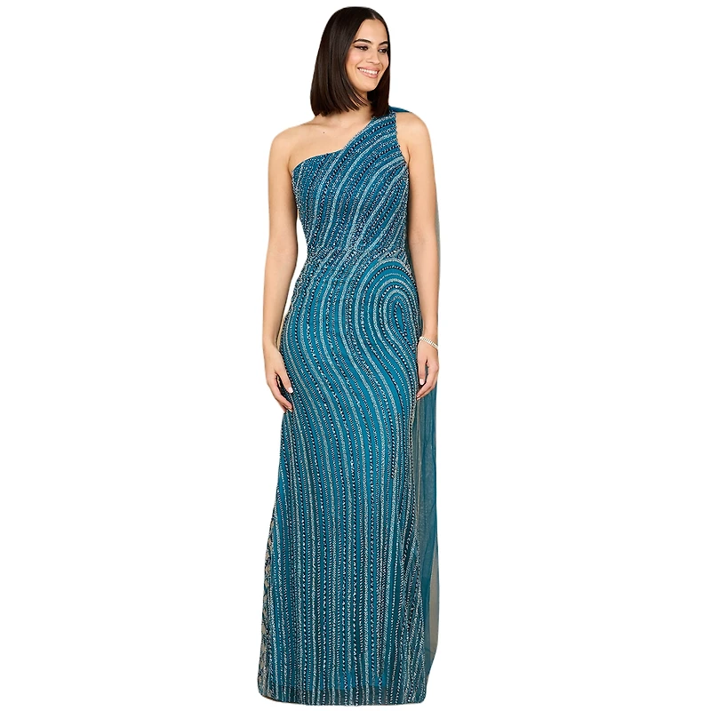 Lara Women's One Shoulder Fitted Gown