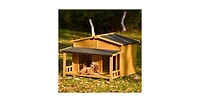 Aostirmotor Large Outdoor Indoor Dog House with Porch Dual Doors