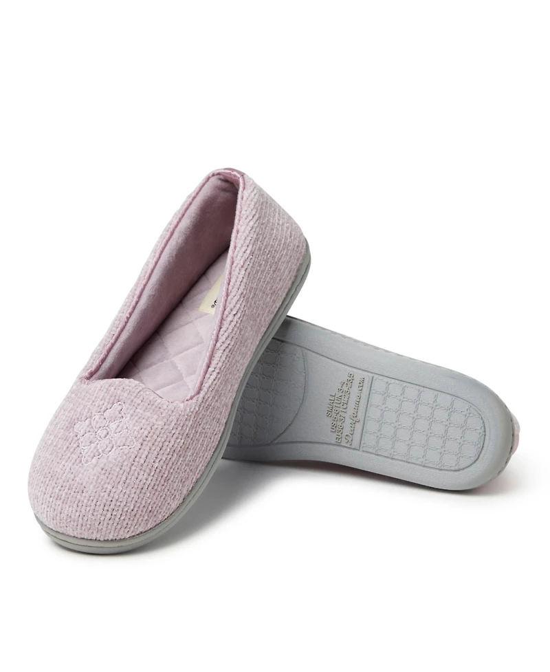 Dearfoams Women's Rebecca Chenille Closed Back House Slipper
