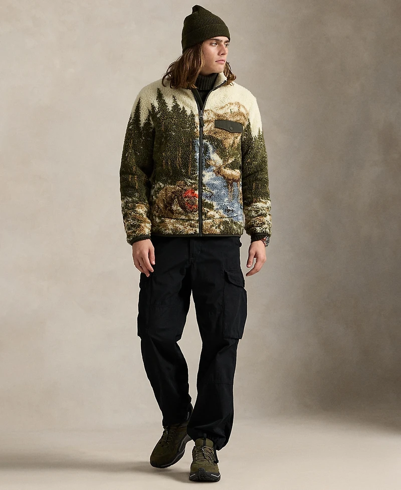 Polo Ralph Lauren Men's Long Sleeve Curly Hi-Pile Fleece Jacket
