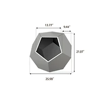 Aostirmotor 25.98 in W. Antique Brown Modern Pet Furniture Cat Carrier Sofa Side Table