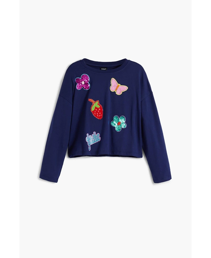 Desigual Girls Girls's T-shirt with applique shapes