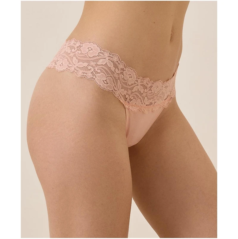 Pact Women's Lace Waist Thong 3-Pack