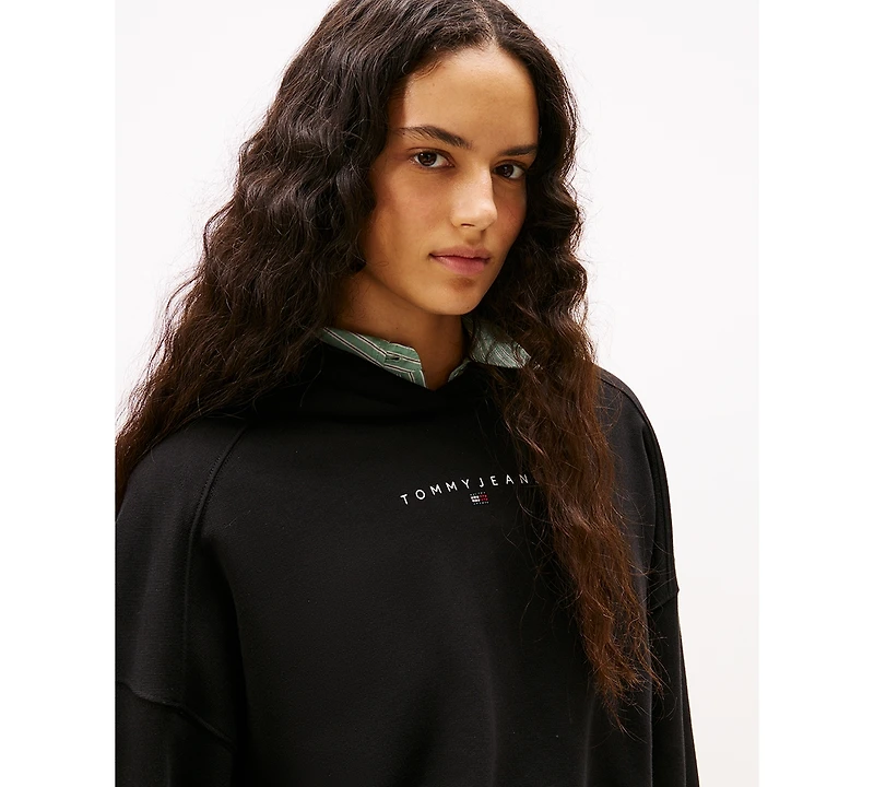 Tommy Jeans Women's Crop Linear Bling Hoodie