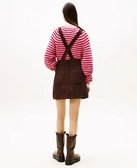 Tommy Jeans Women's Script Cord Dungarees Dress