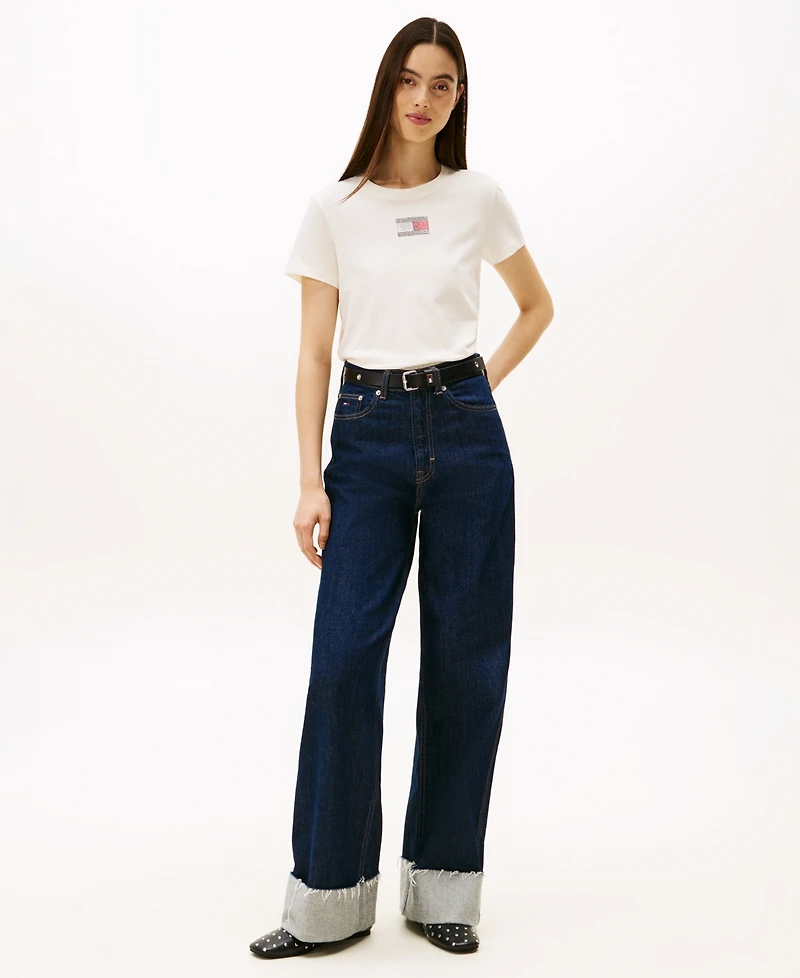 Tommy Jeans Women's Regular Fit Party Flag T-Shirt