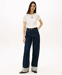 Tommy Jeans Women's Regular Fit Party Flag T-Shirt