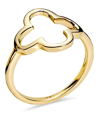 Devata Clover Ring in 14K Gold, Size 9